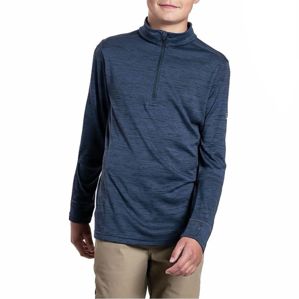 Kuhl Alloy 1/4 Zip Layer Boys Navy Top L 14-16